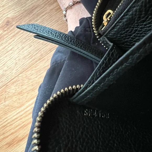 GORGEOUS Louis Vuitton Black Monogram Embossed Zip Wallet with Gold Hardware - Picture 13 of 14